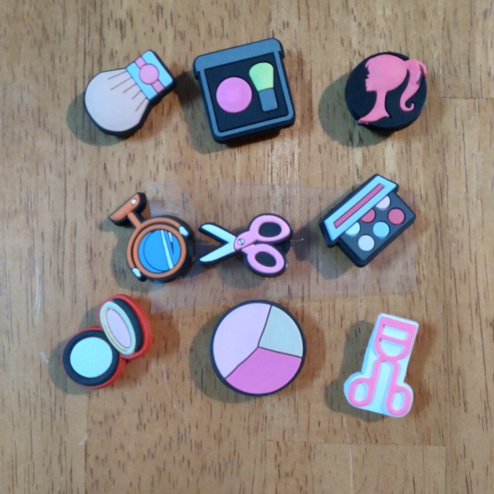 Barbie Beauty Croc Shoe Charms Lot of 9